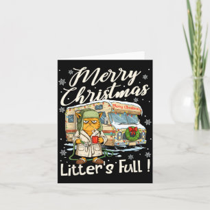 Litter's Full Funny Cat Parody Outfit Sarcastic Ch Card