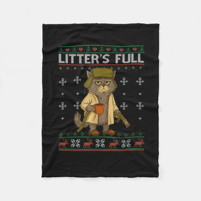 Litter's Full Funny Parody Outfit Sarcastic Christ Fleece Blanket (Front)
