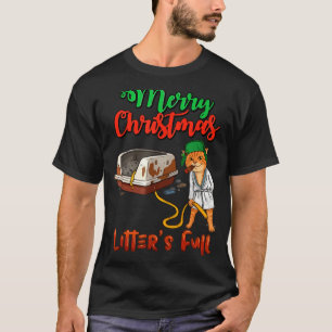 Litter's Full Merry Christmas Funny Cat Lovers Hol T-Shirt