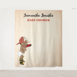 Little AA Baby Firefighter Baby Shower Backdrop Tapestry