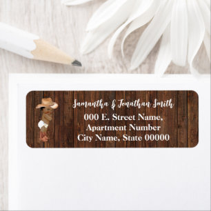 Little AA Cowboy Baby Shower Return Address Label