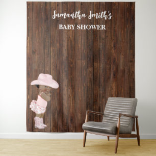 Little AA Cowgirl Western Baby Shower Tapestry