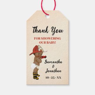 Little AA Firefighter Baby Shower Favour Gift Tags