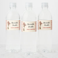 Little AA Fireman Baby Shower Water Bottle Label