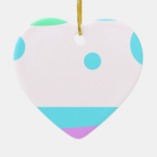 Little Abstract Monster or Abstract Landscape Ceramic Tree Decoration
