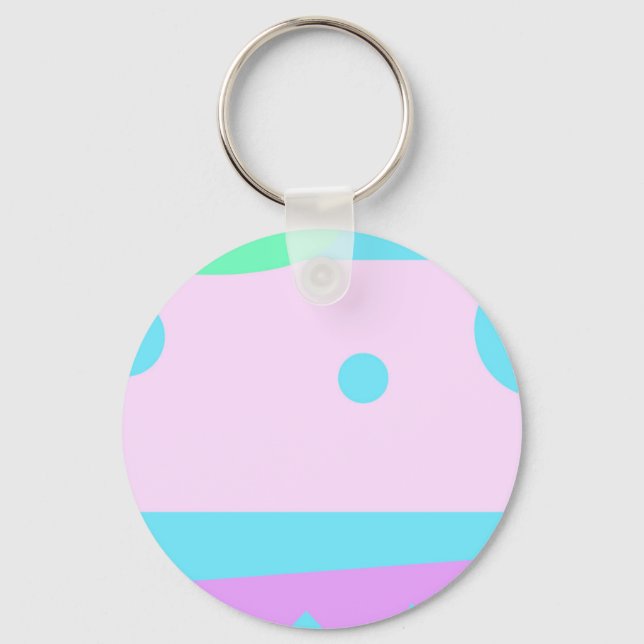 Little Abstract Monster or Abstract landscape Key Ring (Front)