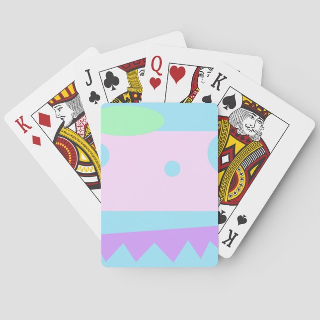 Little Abstract Monster or Landscape Playing Cards (Back)