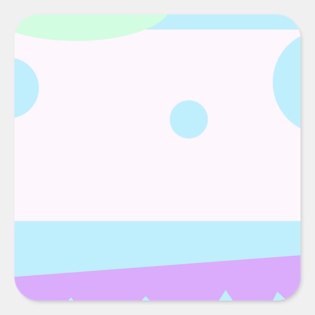 Little Abstract Monster - Square Sticker (Front)