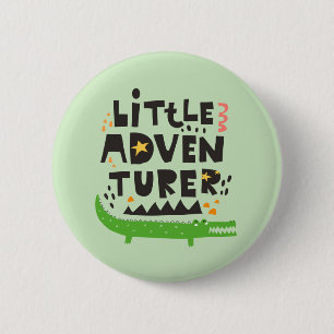 Little Adventurer Alligator 6 Cm Round Badge