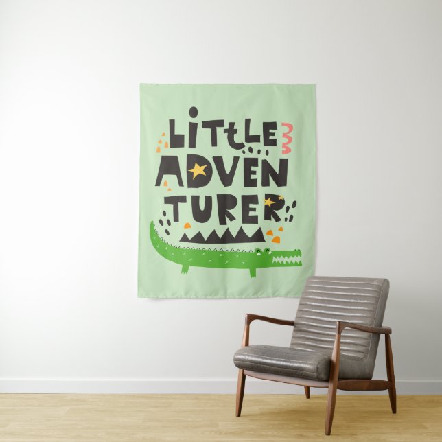 Little Adventurer Alligator Tapestry (In Situ)