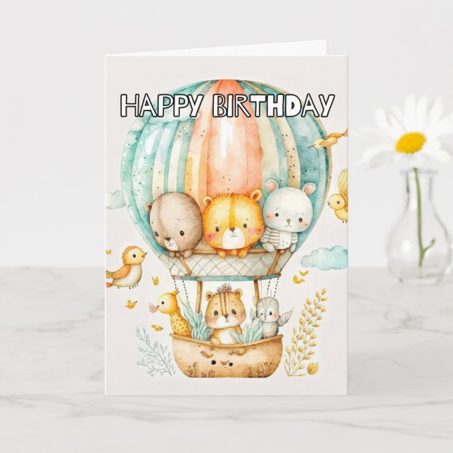 Little Adventurous Wild Animals Card (Small Plant)