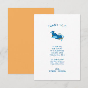 Little Aeroplane baby shower thank you note Card