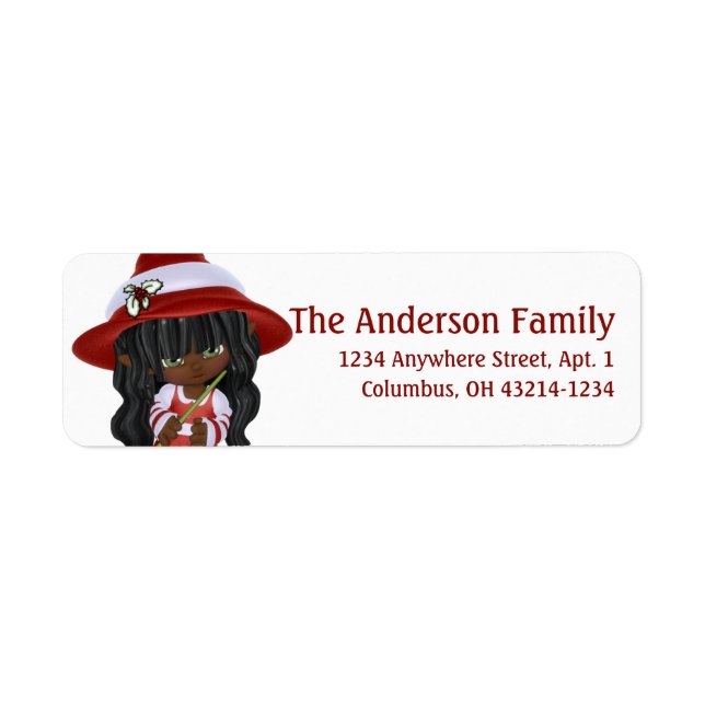 Little African American Christmas Witch (Front)