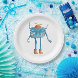Little Alien Pi Paper Plate