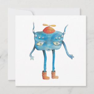 Little Alien Pi   Thank You Card