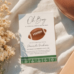 Little All Star Football Baby Shower Invitation