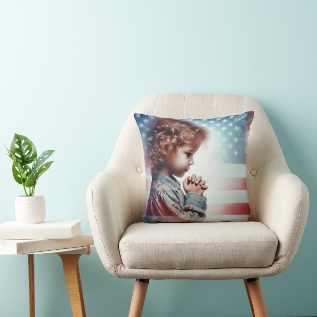 Little American Girl Praying Cushion (Chair)