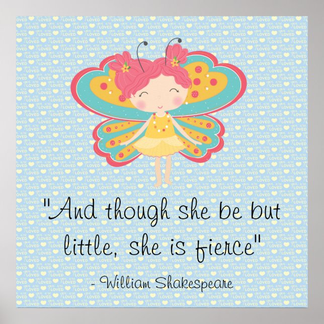Little and Fierce Butterfly Fairy Poster (Front)