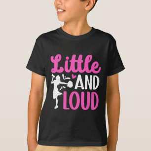 Little And Loud Cheerleader Cheerleading Cheer T-Shirt