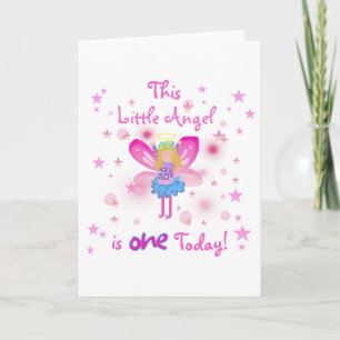Little Angel 1st Birthday Tshirts and Gifts Card