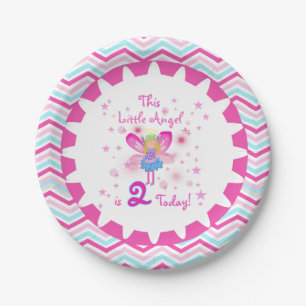 Little Angel 2nd Birthday Paper Plates