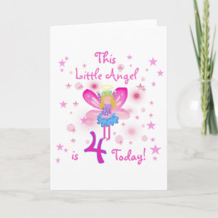 Little Angel 4th Birthday T-shirts and Gifts Card