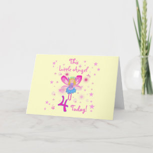 Little Angel 4th Birthday T-shirts and Gifts Card