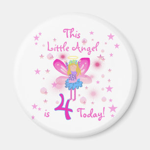 Little Angel 4th Birthday T-shirts and Gifts Magnet