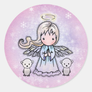 Little Angel and Polar Bears Stickers