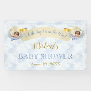 Little Angel Blue Wings Shower Banner