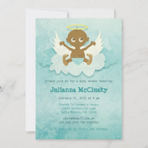 Little Angel - Boy - African American Invitation