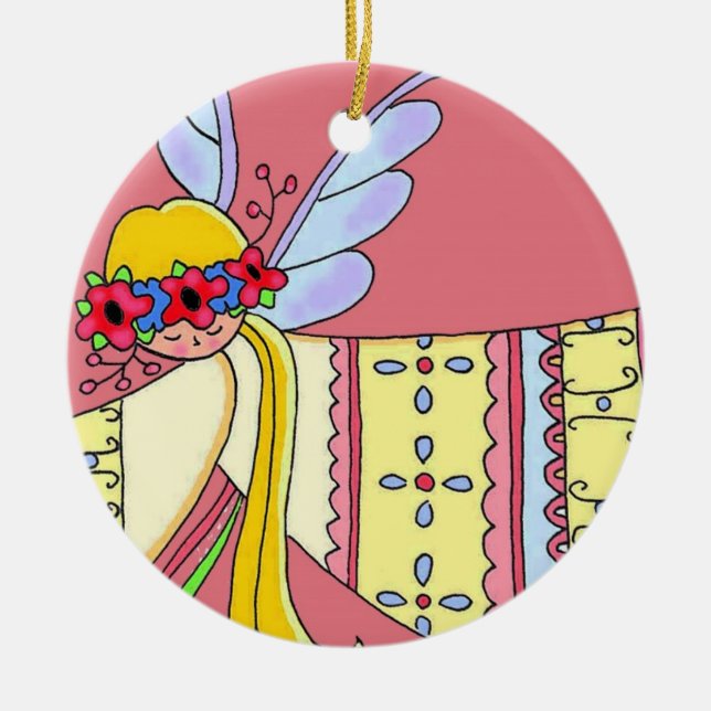 Little Angel Ceramic Tree Decoration (Front)