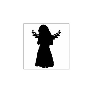 Little Angel (choose a colour) Rubber Stamp