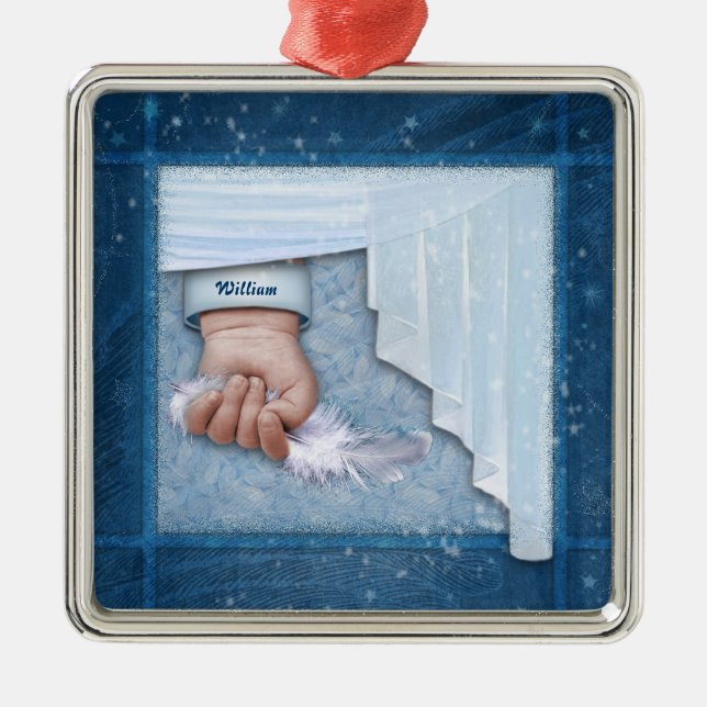 Little Angel (customisable) Metal Tree Decoration (Front)