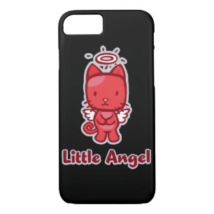 Little Angel...Little Devil Kitty Cat Cartoon iPhone 8/7 Case