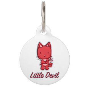 Little Angel...Little Devil Kitty Cat Cartoon Pet Tag