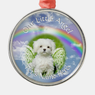 Little Angel Pet Photo Memorial Metal Tree Decoration