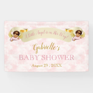 Little Angel Pink Gold Girl Ethnic Banner