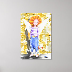 Little Angel - Watercolor Canvas Print