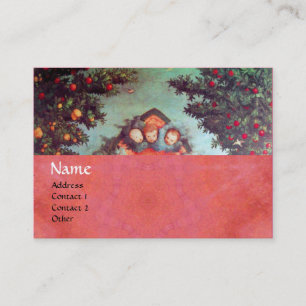 LITTLE ANGELS MONOGRAM antique blue red pink Business Card