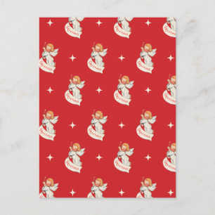 Little Angels on Red Postcard