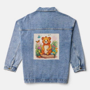 Little Animal Parade – Playful Kids T-Shirt Design Denim Jacket