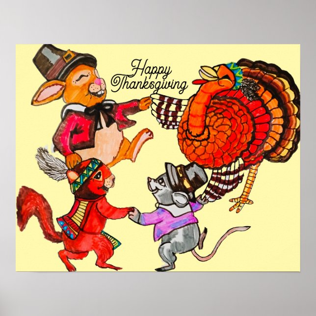 LITTLE ANIMAL'S THANKSGIVING DANCE  POSTER (Front)