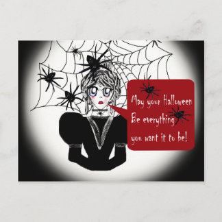Little Anime Spider Woman Postcard