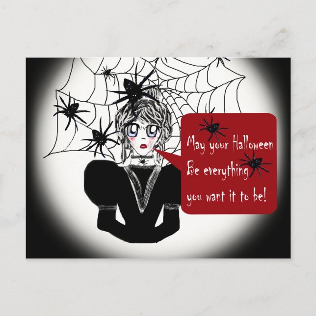 Little Anime Spider Woman Postcard (Front)