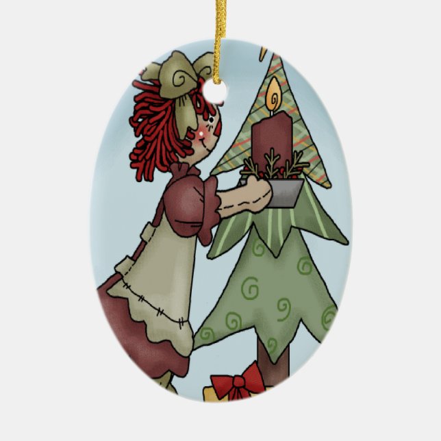 Little Annie Christmas Ceramic Tree Decoration (Front)