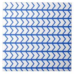 Little Art Deco Chevrons in Blue Tile