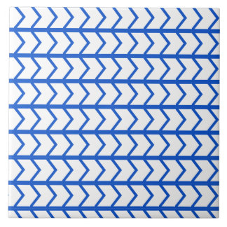 Little Art Deco Chevrons in Blue Tile