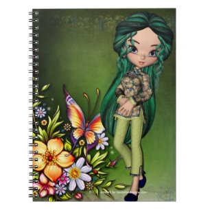 Little Asian Girl Fantasy Spiral Note Books 7