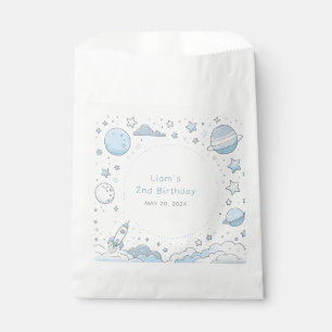 Little Astronaut, Big World Kids Birthday Boys Favour Bags
